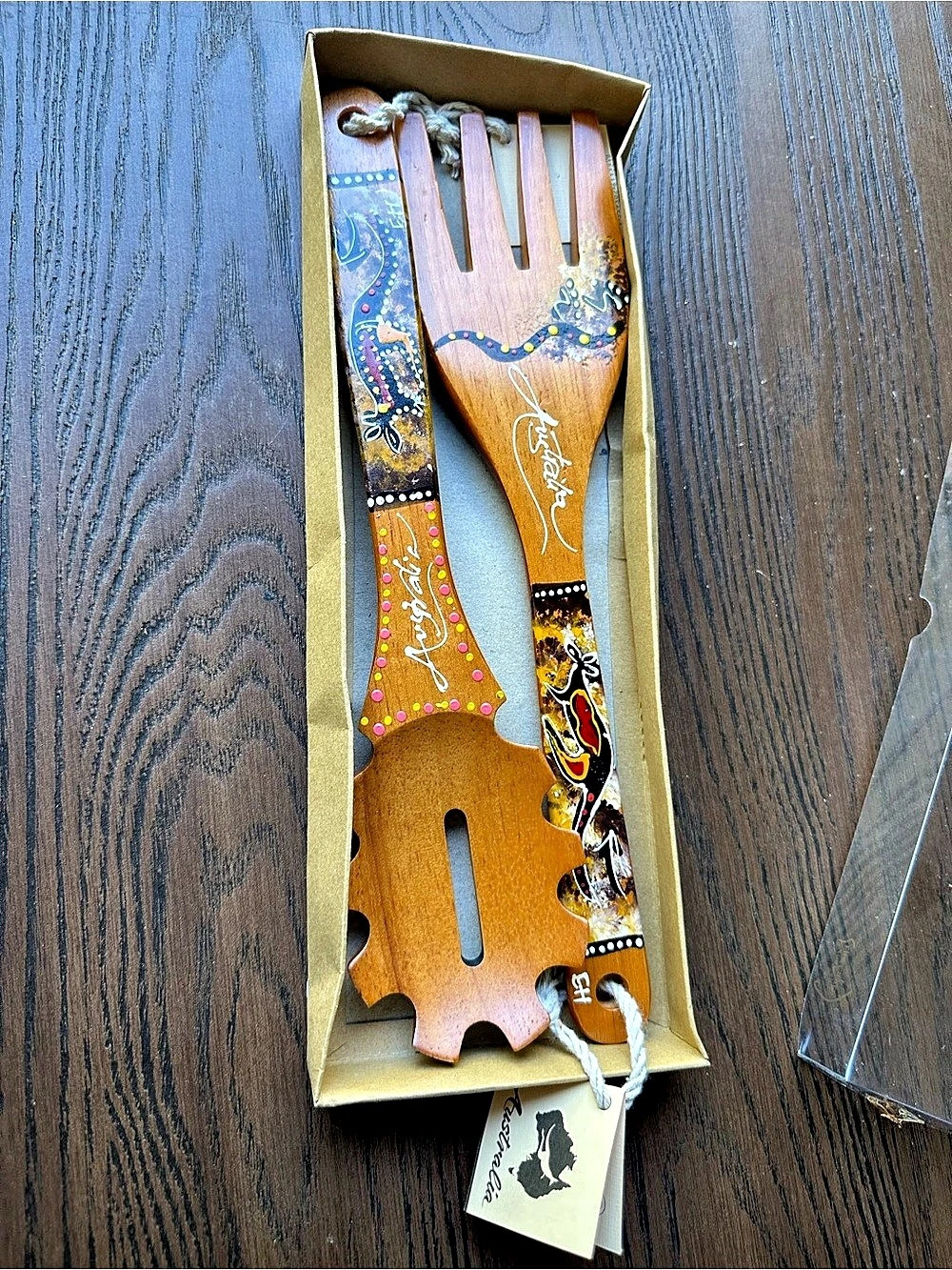 Australian Made KIT-SET-02 Painted Wooden Utensil Set NWT